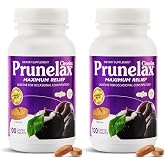 Prunelax Maximum Relief - 200 Tablets Size - Laxative Tablets with Natural Senna for Occasional Constipation, Senna Extract, Vegan &amp; Gluten-Free, Gentle Overnight Relief