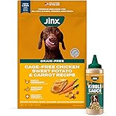Jinx Premium Dog Food Bundle, Chicken - 4lb Grain-Free Dry Dog Food & Kibble Sauce