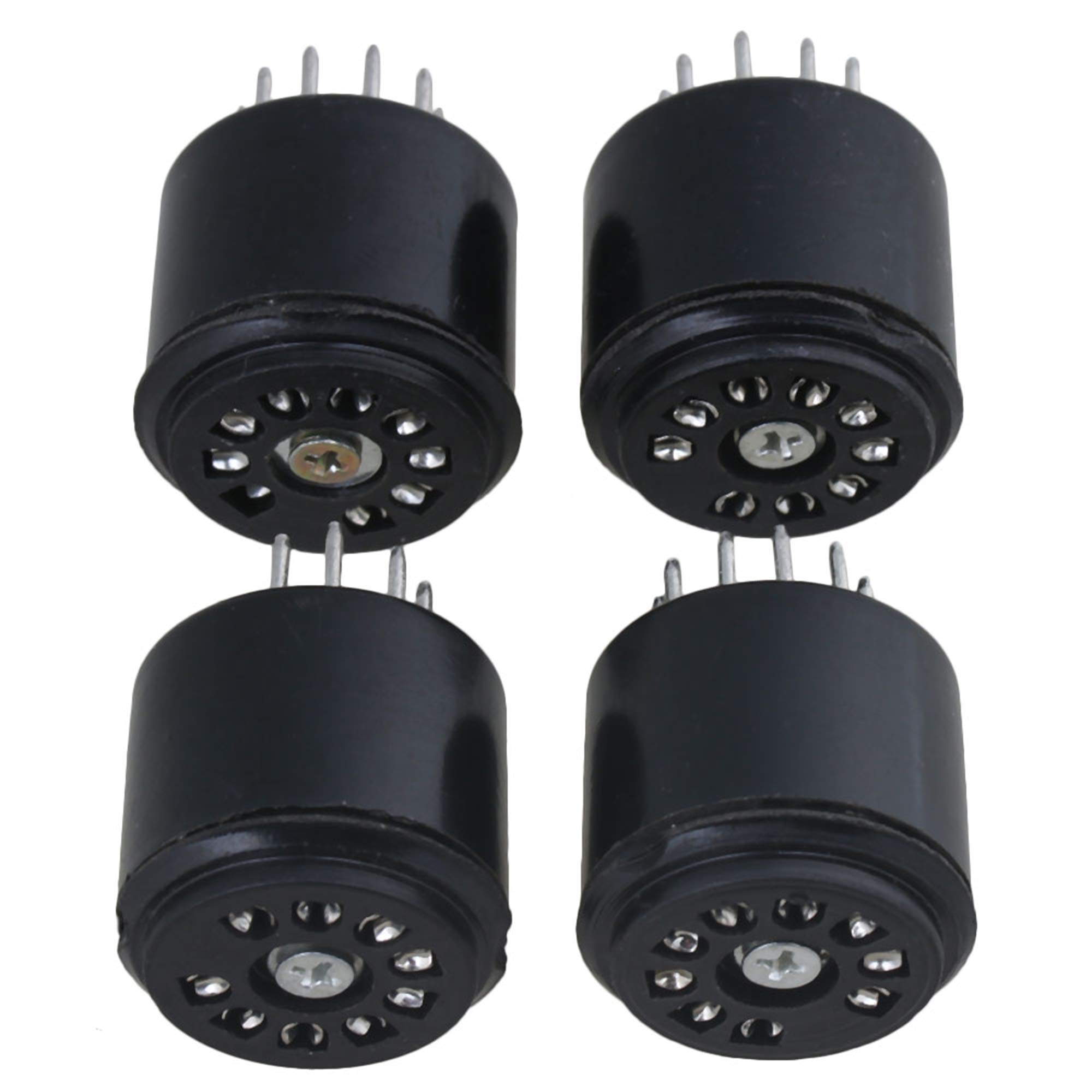 Yibuy 2 7x2 27cm Black Bakelite 9 Pin Tube Socket 12ax7 Audio Tube Amplifier Vacuum Tube Base Pack Of 4 Buy Online In India At Desertcart In Productid