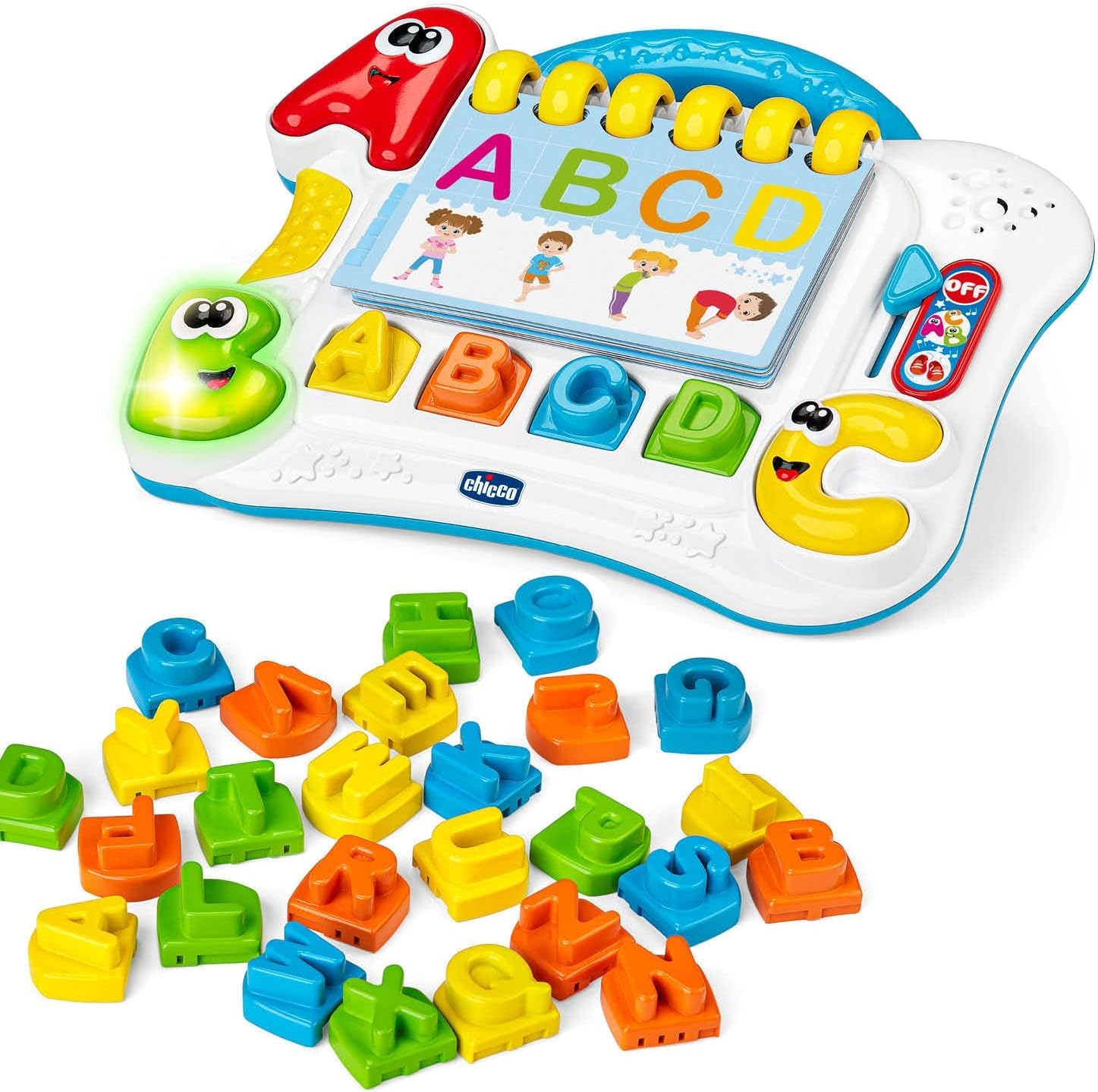 Chicco -Movement Letters Edu4You, Multicolor, (Artsana 00009800000000), Italian Language