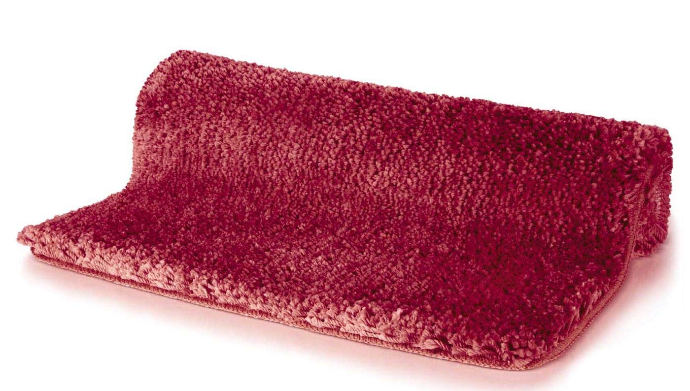 Spirella Highland Collection 100% Polyester Microfibre Bath Mat, Green, red, 70 cm x 120 cm