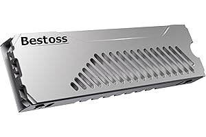 M.2 SSD Heatsink, Double Surface Aesthetic Thermal Dissipation NVMe Heatsink with Thermal Silicone Pad for M.2 2280 SSD/PC/PS