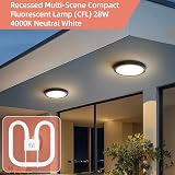 Liuyife GR10Q 28W 4-Pin CFL 4000K Neutral White 20x20cm Recessed Light view 6