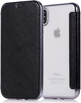 MAOOY iPhone X Wallet Caja, iPhone X Cubrir Libro de Cuero de PU Premium y Chapado