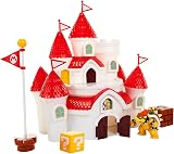 Nintendo Super Mario Deluxe Mushroom Kingdom Castle Playset with Bowser Figure view 1