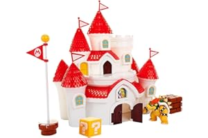 NINTENDO Super Mario Mushroom Kingdom Castle Playset with Exclusive 2.5” Bowser Figure