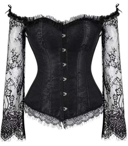 Amazon.com: SZIVYSHI Green Corset with Sleeves - Fashion Corsets