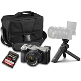 Sony a7C II Mirrorless Camera (Silver) with FE 28-60mm f/4-5.6 Lens+ Sony GP-VPT3 Wireless Shooting Grip + SanDisk Extreme Pro 128GB + Camera Carrying Case + More (13pc Bundle)