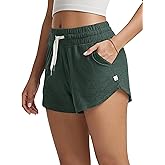ODODOS Women's Performance Shorts Ultra Soft odSTRATUM Tech Mid Rise Relaxed Shorts with Pocket 3" Inseam Moisture Wicking