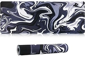 HoYiXi Gaming Mouse Pad Extra Large Computer Keyboard Mouse Mat Desk Pad Soft Smooth Surface and Anti-Slip Rubber Base Soft Cloth XXL Mouse Pad 600 x 300 x3 MM (SOM002) BK