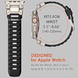 WINGLE FKM Rubber Bands for Apple Watch Ultra 2