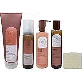 Bath & Body Works Coco Shea Rich Moisture 4 Piece Gift Set - Moisturizing Body Wash, Perfume Mist, Body Lotion and Body Oil - with a Natural Oats Bar Soap - Full Size