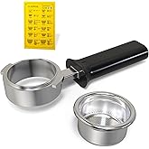 OEM Gaggia Bottomless Portafilter 58mm - Authentic Italian Portafilter with 3 Cup Filter Basket for Gaggia Classic Pro + Glad