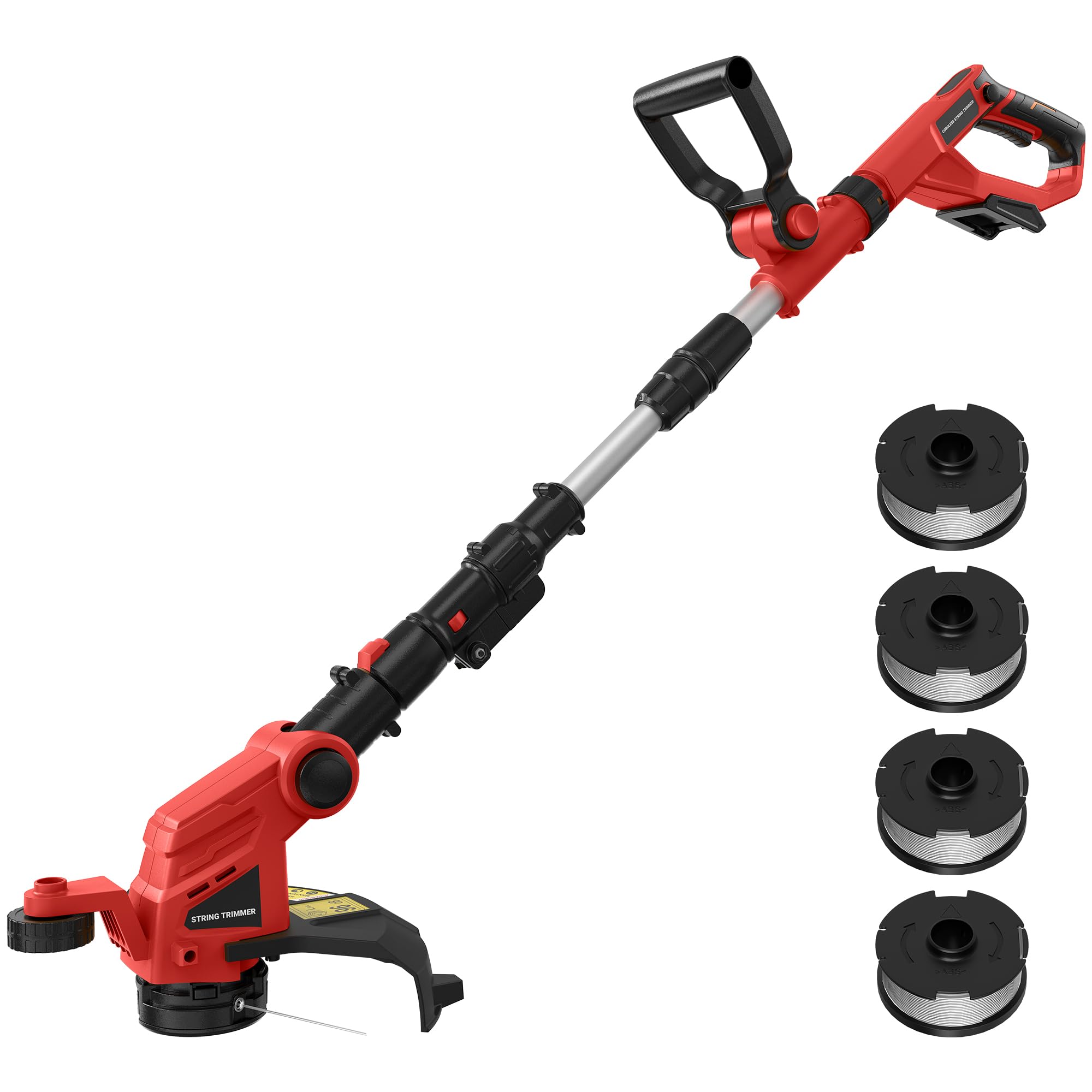 Photo 1 of 12" Electric Weed Wacker (No Battery) Compatible with Milwaukee18V Battery, Automatic Line Feed Weed Eater Battery Powered, Cordless String Trimmer with 4 Line Spools for Lawn, Garden