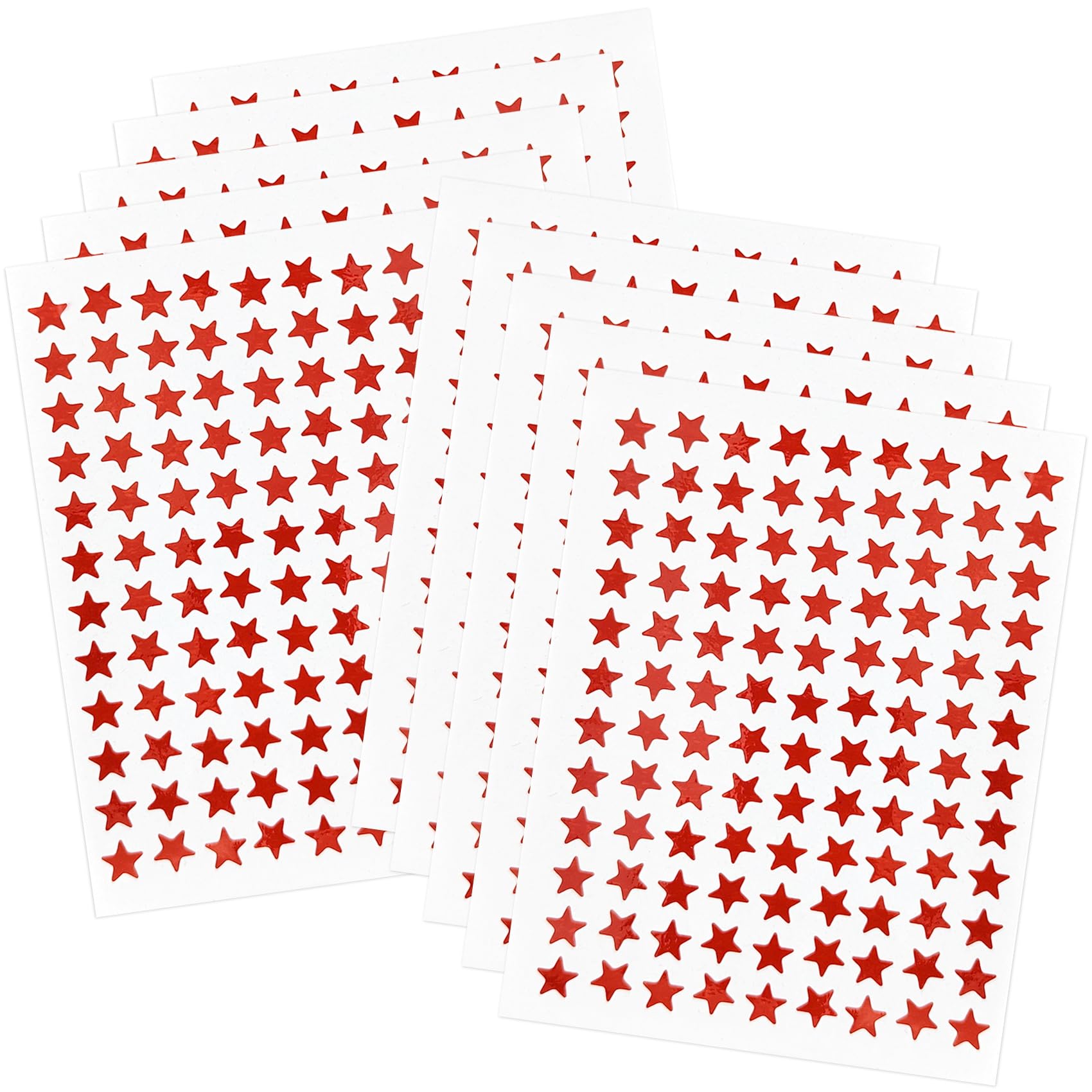 Photo 1 of 0.3" Diameter Red Star Stickers - 1080 Pcs, 10 Sheets - Reward Stickers for Children, Ideal for Reward Charts and More