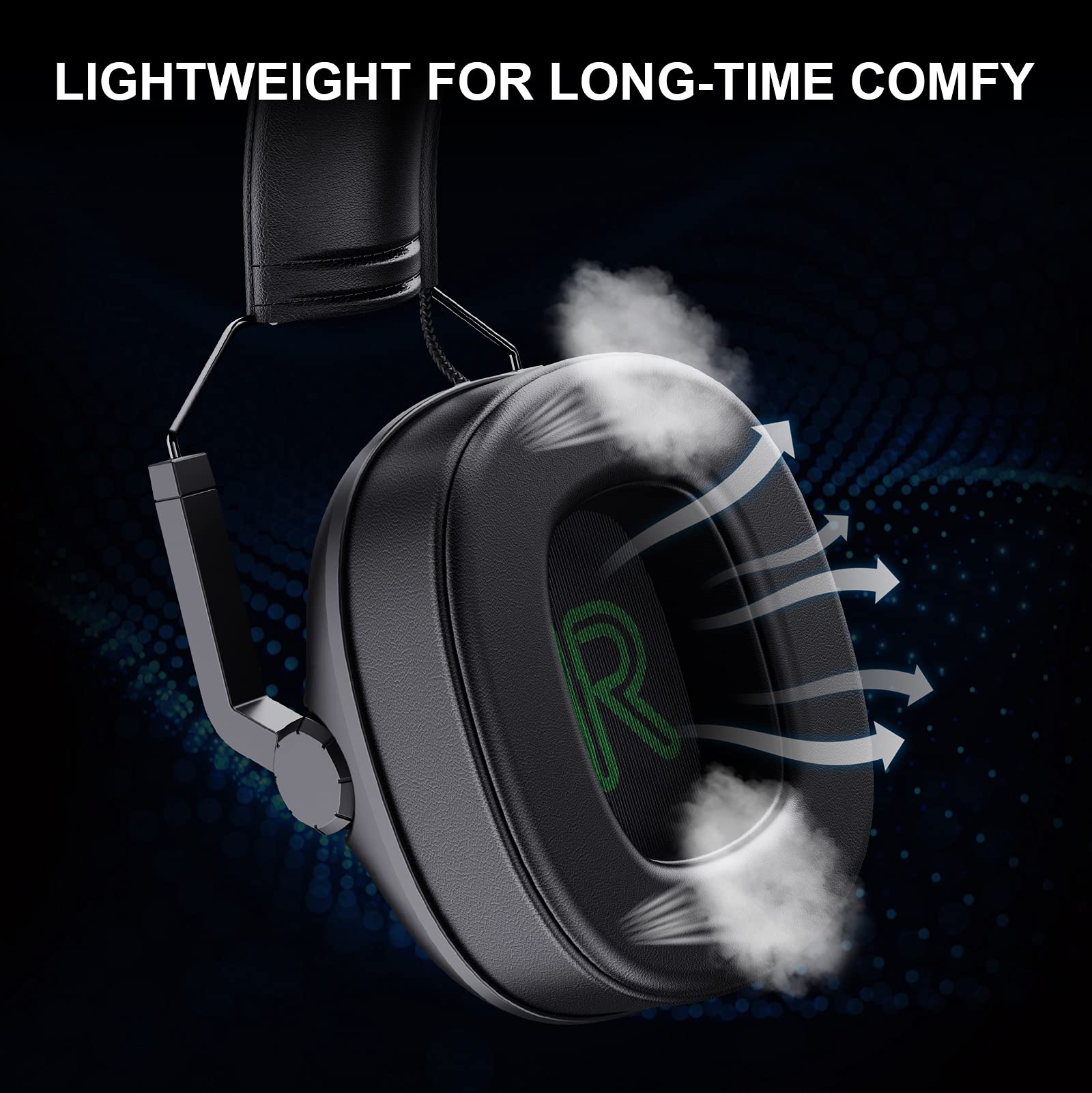 Jeecoo J50 Stereo Gaming Headset with Clear Microphone, Folding Gaming Headphones Lightweight Portable Compatible for PS4 PS5 Xbox One PC & Laptop Computer