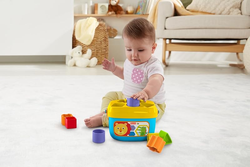- Blocchi Assortiti, 10 blocchi colorati e con le formine da impilare e inserire nel secchiello, per lo sviluppo delle capacità motorie, giocattolo per bambini, 6+ mesi, FFC84