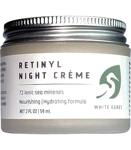 Amazon.com: White Egret Retinyl Night Creme with 72 Ionic Sea