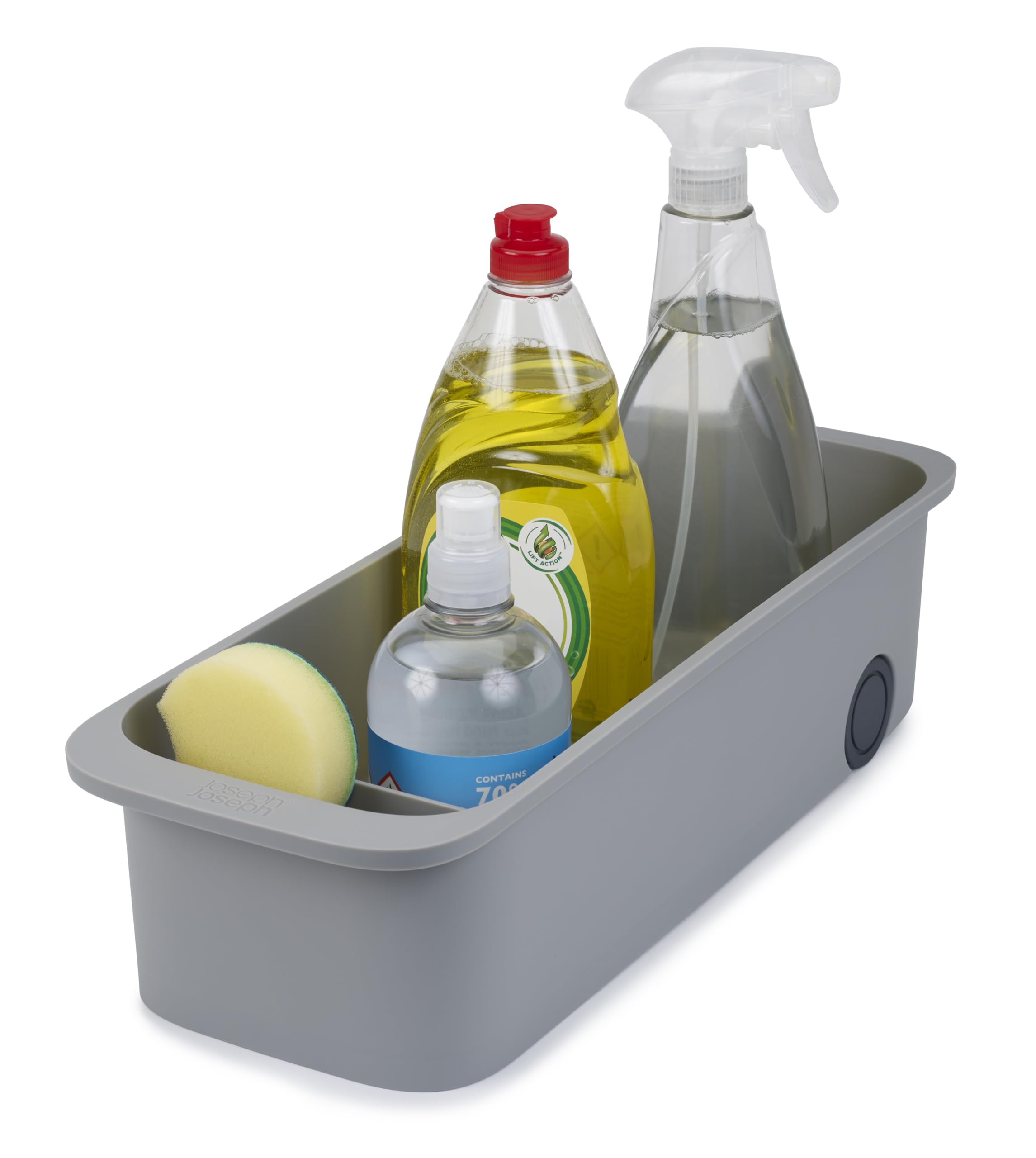 Joseph Joseph CupboardStore Easy-access wheeled Storage Caddy, Under Sink Kitchen Organiser- Grey