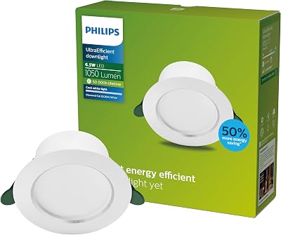 LED UltraEfficient Downlight Diamond Cut, 4000K, 1050 lm, 150 mm, Vida útil de 50.000 horas, Color Blanco