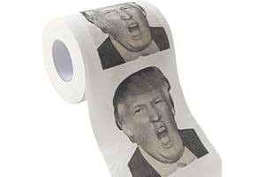 KRGIQN President Toilet Paper Roll,Novelty Funny Gag Prank Gift for Adults White Elephant Exchange,Christmas Stocking Stuffer,Birthday,3 Ply,300 Sheets,Open Mouth