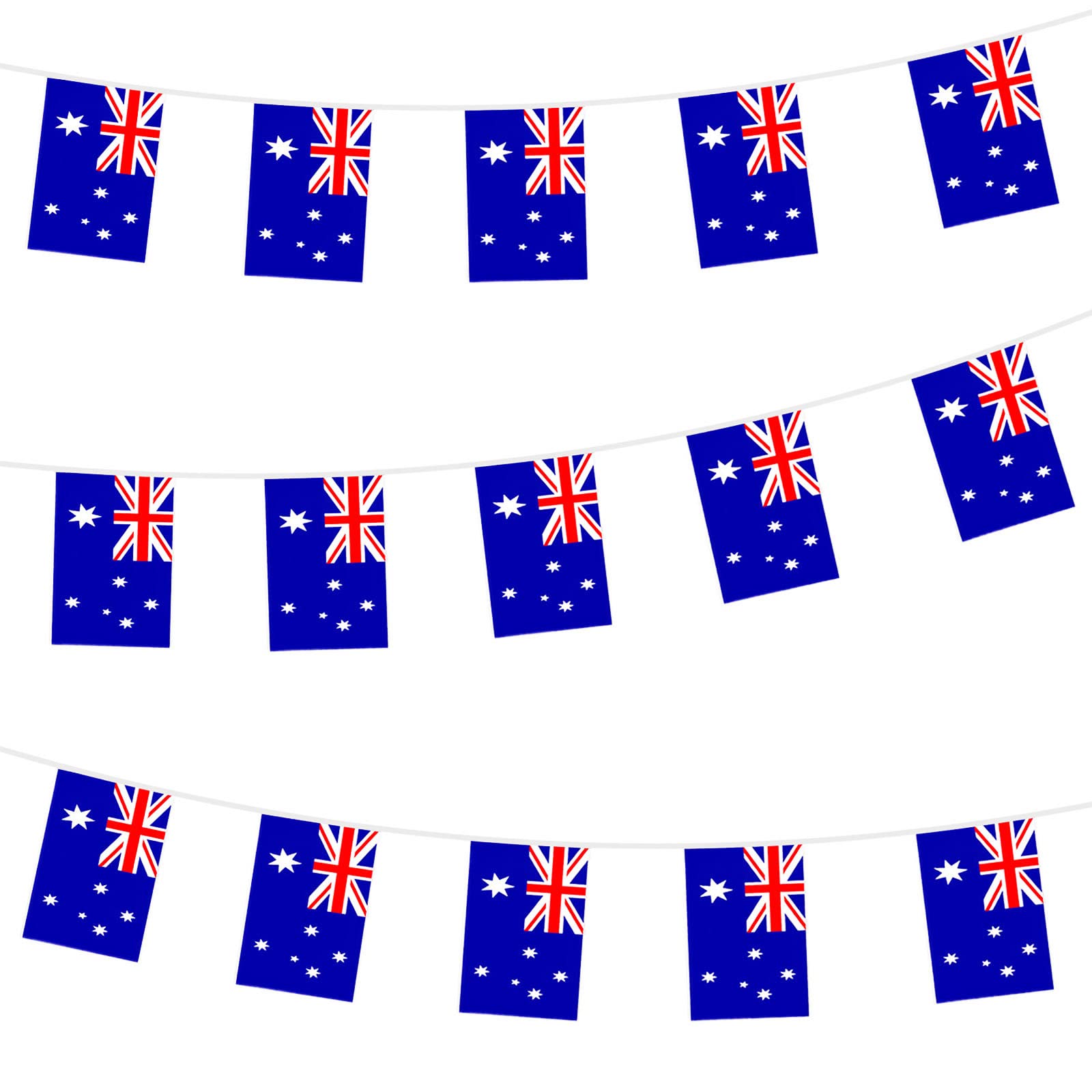 Australia Bunting Flag Hanging Banner for World Cup 2022 - 10m/32ft Rectangle Fabric Australia Flag, Outdoor Indoor Bar Bunting for Qatar 2022 Decorations Party Supplies