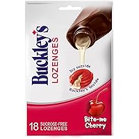 Buckley's Lozenges for Cough and Congestion Relief, 18 Count, Cherry Flavour Cough Drops (Packaging May Vary)