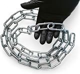 RSE Heavy Duty Galvanised Metal Chain 5mm x 1m for Lock Gate Fence view 4