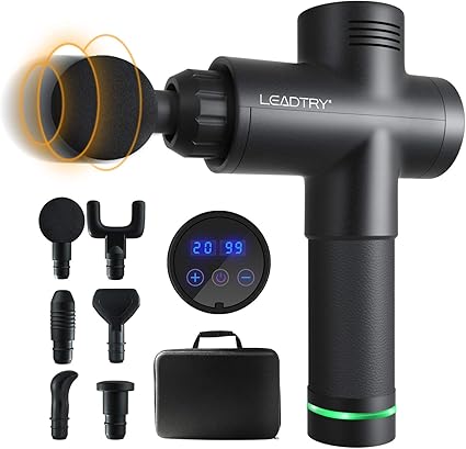 Amazon Leadtry マッサージガン 電動マッサージ機 筋膜リリースガン 全身マッサージ トータルボディケア 深部筋膜筋肉マッサージ ハンディ ストレス解消 疲労回復 血行促進 筋肉痛対策 ふくらはぎ 肩 首 腰 背中 肩甲骨 手のひら 腕 足 リラックス 肩こり 腰こり 首コリ
