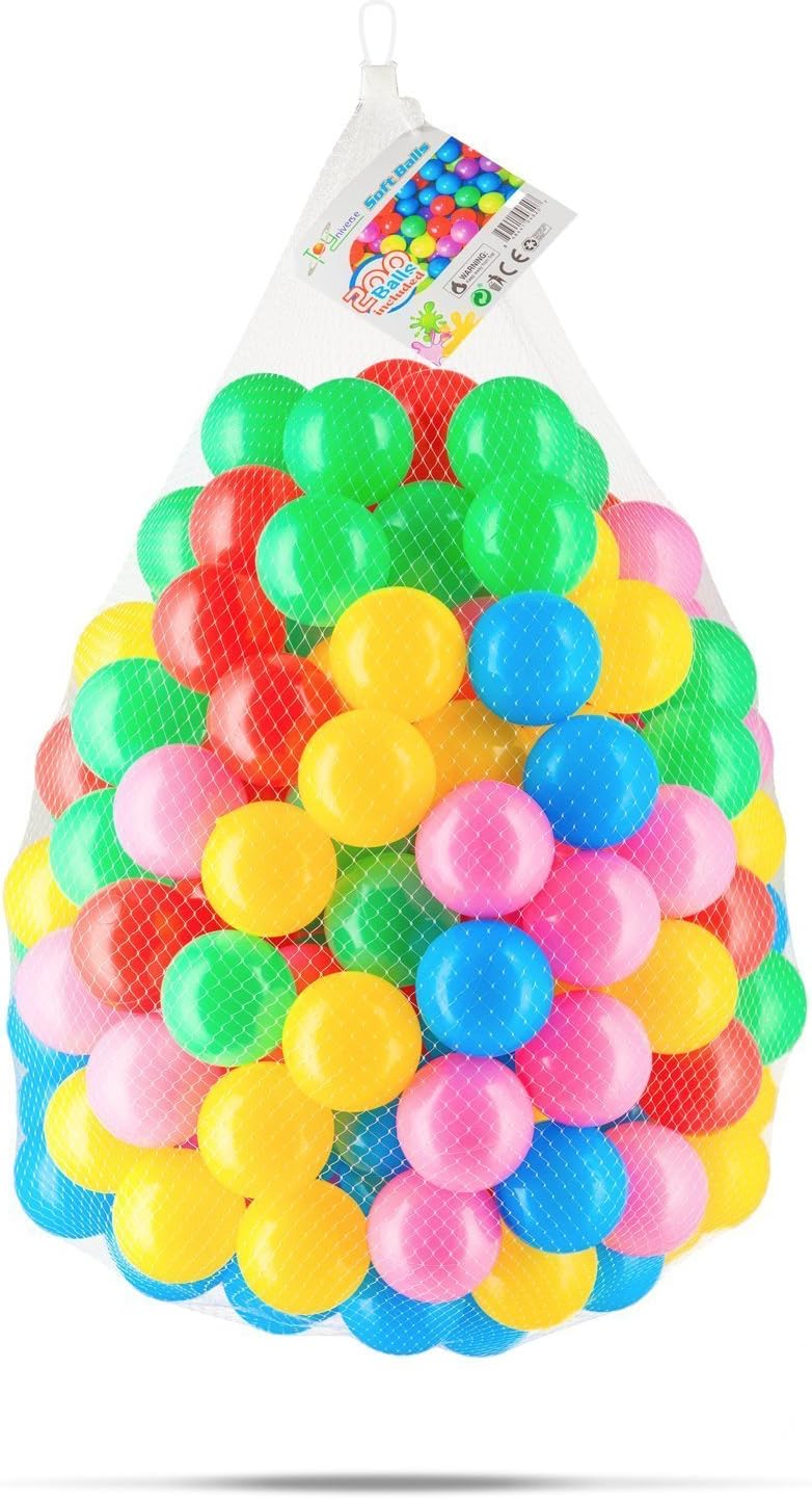 Toyniverse 200 Pack of Plastic Play Balls / Pit Balls - 2.3" Diameter | Non Toxic | Crush Proof | Phthalate Free | BPA Free