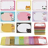 32 Pads Fun Sticky Notes, Animal Note Pad Cute Notepads Kawaii Cat Bear Memo Pads Cute Stationary Notes Page School Tab for School Office Supplies