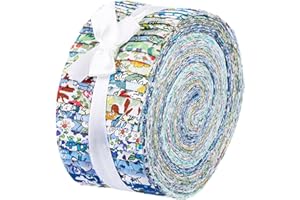 SM SunniMix Jelly Rolls Fabric, Quilting Fabric Craft, Jelly Rolls Fabric Strips, Jelly Rolls Patchwork for Quilting, 45 Stri