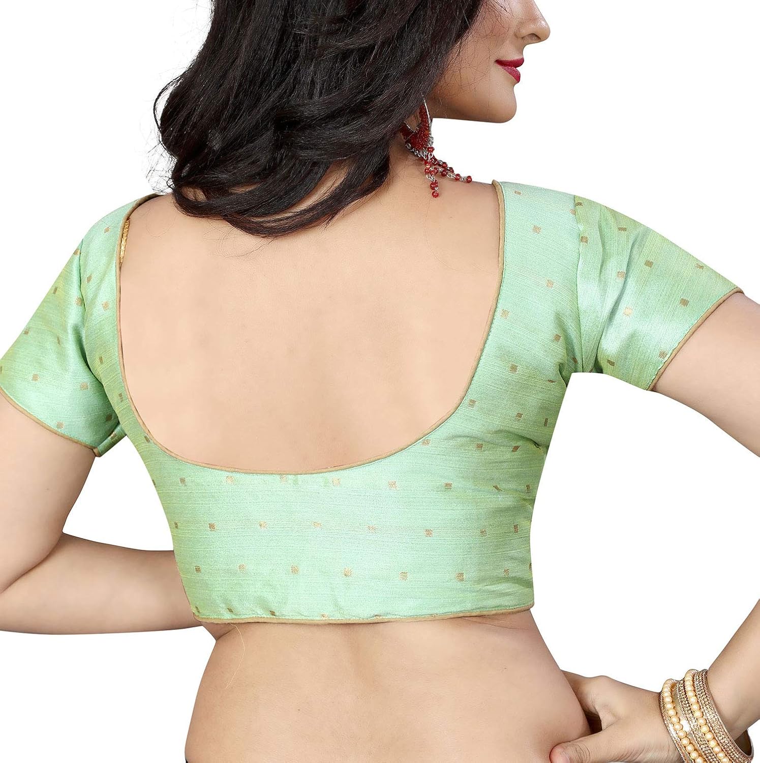 gopalvilla new green color designer blouse(sfb004,pack of 1)