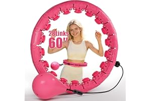 Argvsde Weighted Hula Infinity Fitness Hoop for Adult Weight Loss, 2 in 1 Smart Fitness Workout Hula Circle Hoops with 28 Det