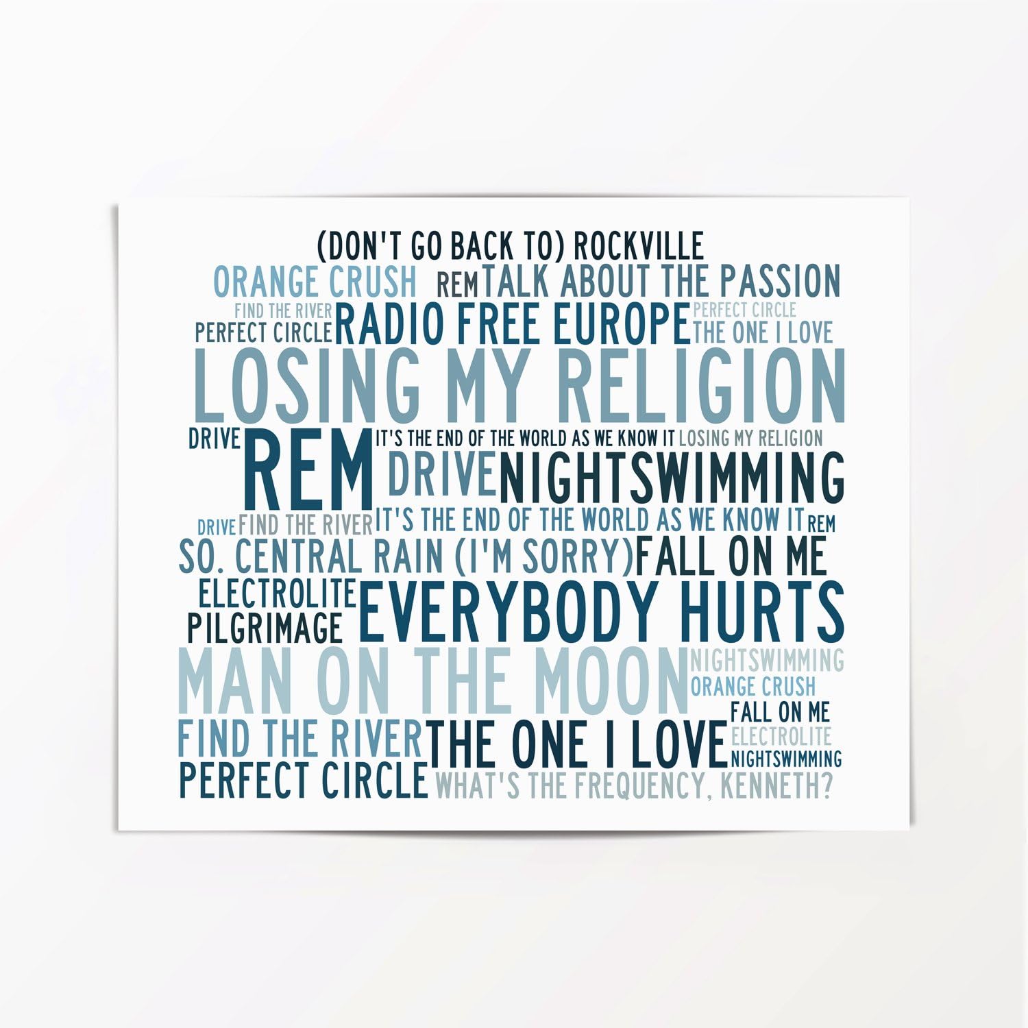 Crystalline Art Print Rem Signed Numb Limited Edition Typography Unframed 25 X Cm 10 X 8 Inch Collectable Gift For Music Fan Song Lyrics Poster Amazon De Kuche Haushalt