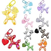 FANEVER Jelly Balloon Dog Keychain Bulk for Women Teen Girls Cute Designer Bag Charm for Backpack Purse Tote Handbag Bookbag