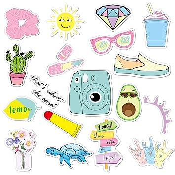 Vsco Girls Stickers For Hydro Flask Colorful Vinyl Watertight