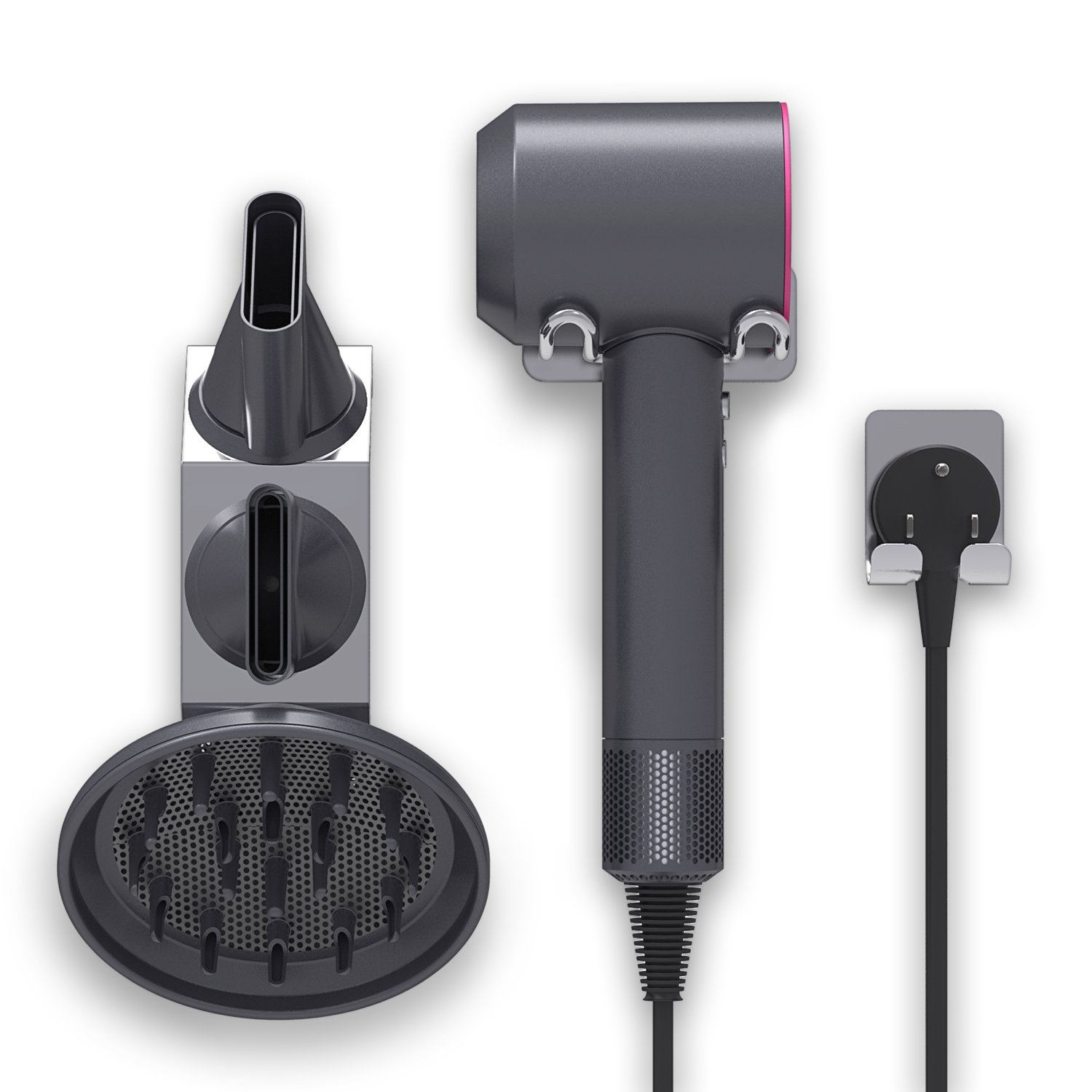 [UPGRADE] Dyson Supersonic Hair Dryer Wall Mount Holder, Stainless