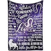Huglanket Zodiac Constellation Gifts for Women, Zodiac Sign Birthday Gift with Message Flannel Blanket Throws (50