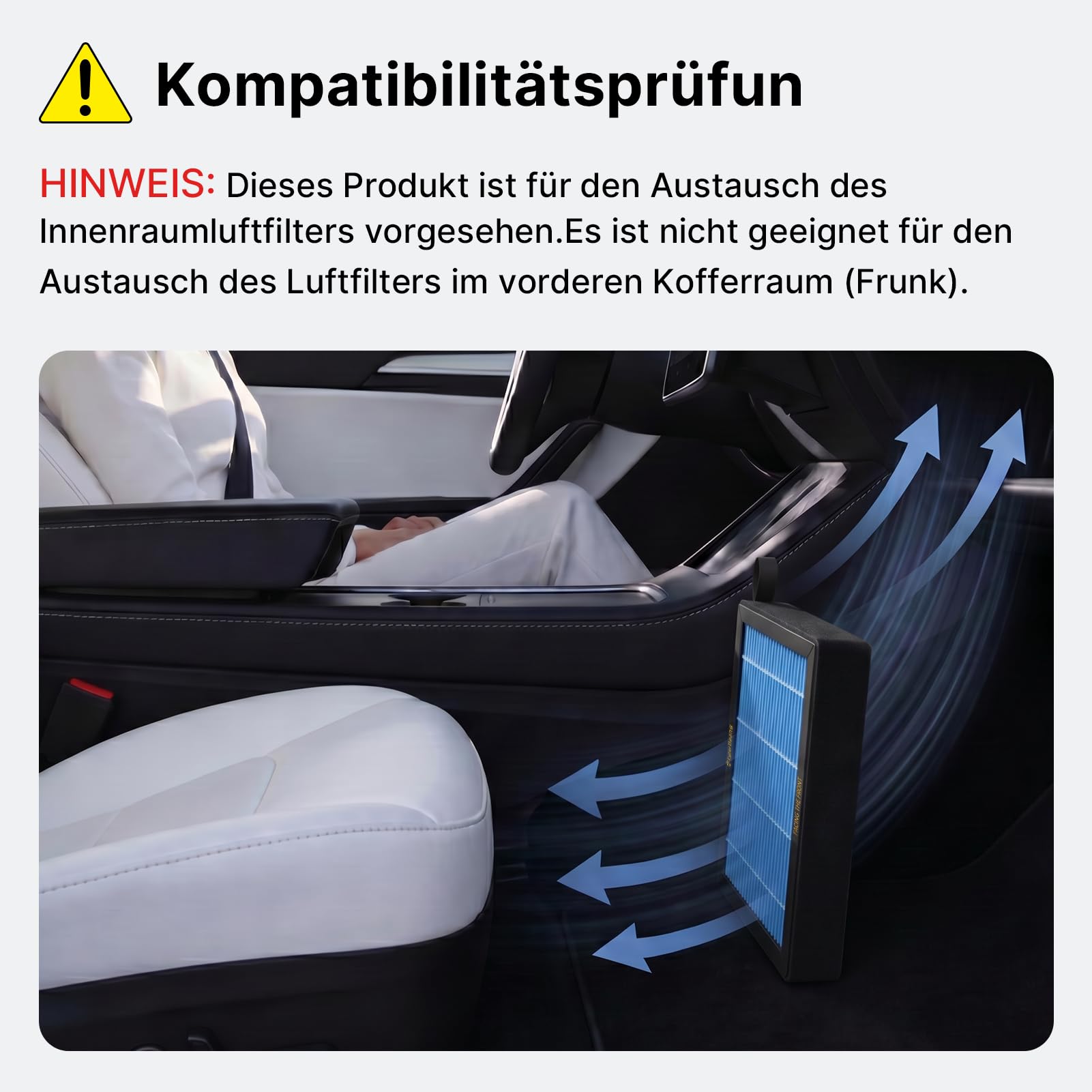 CYBERBEANS 2 Stück Luftfilter für Tesla Model 3 Model Y Innenraumfilter 8