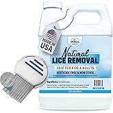 Safe Natural Lice Treatment for Kids & Adults w/ Lice Comb | Gentle, Non-Irritating Lice Shampoo That Kills Eggs and Lice on All Hair Types | Dimethicone Safely Suffocates | 32oz Treats 3-5 People