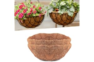 chengchuang 2 PCS in Round Coco Liners for Planters, 8/10/12/14/16 in Coconut Fiber Planter Liners Coconut Fiber Liners for Wall Hanging Baskets, Garden Planter Flower Pot
