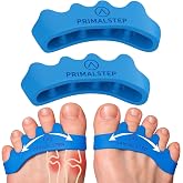 PRIMALSTEP 2.0 Firm Edition Toe Separators, Spreaders, Spacers, Large | Straightener to Correct Toes for Men and Women, Bunion Corrector, Plantar Fasciitis, Stretchy, and Durable