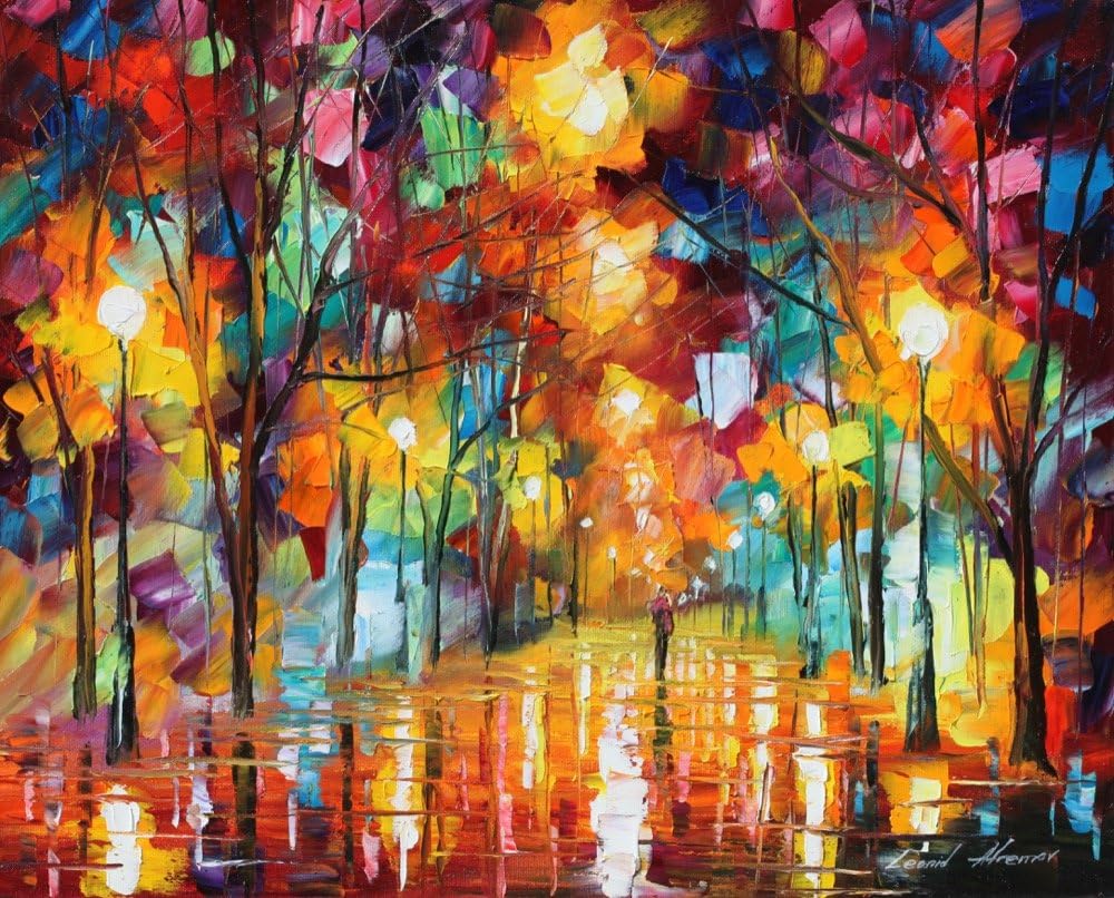 Leonid Afremov Original Image from Painting #7217 Print on Artistic Cotton Canvas, 20" x 24"