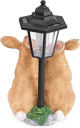 GloBrite Solar Rabbit Family with Lantern Post Light Resin Garden Ornaments view 7