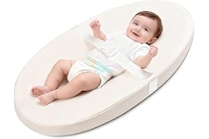Baby Diaper Changing Pad, Wipeable Baby Changing Pad for Dresser, Contoured Waterproof Changing Pad with PU Cover, Non-Slip S