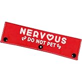 Advivio Hundeleine Mit Aufschrift 'I Get Nervous Do Not Approach' – Rot, Leinenhülle Für ängstliche Hunde