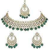 I Jewels Gold Plated Unique Design Multi layer Statement Handmade Choker Necklace Jewellery & Jhumka Earring Set For Women