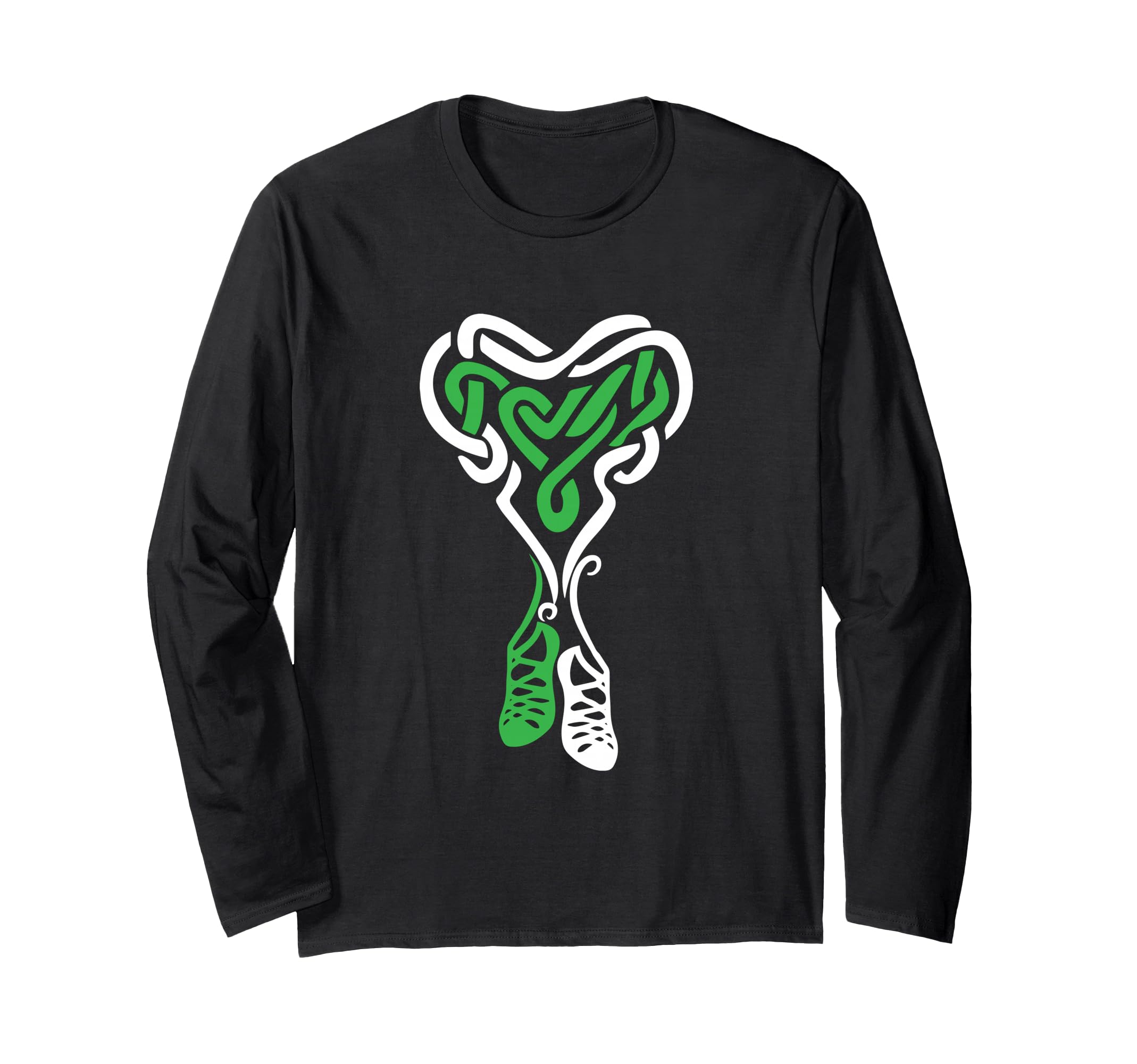 Irish Step Dancing Celtic Knot Heart Long Sleeve T-Shirt