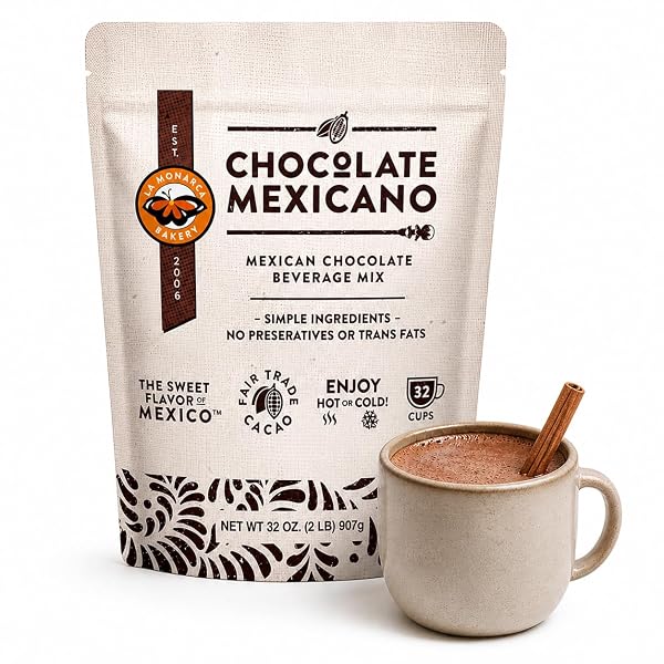 MEXICAN HOT CHOCOLATE, 32 OUNCE (2LB), AUTHENTIC MEXICAN...